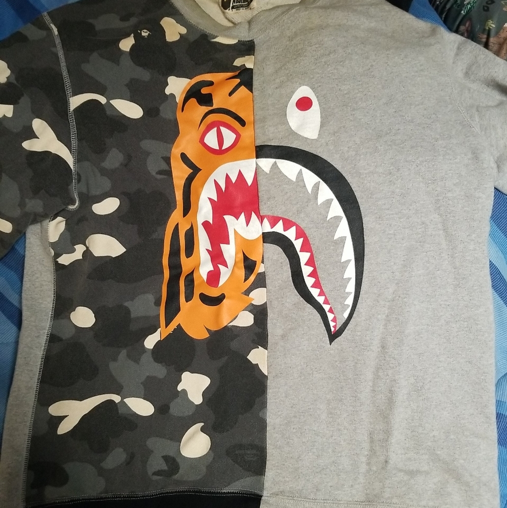 Gray Half Camo Bape Sweater